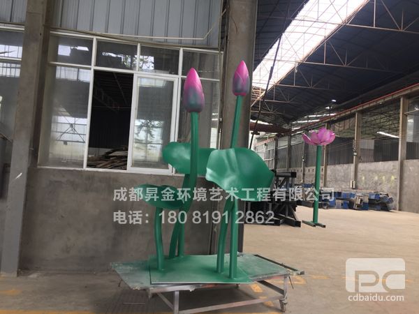 云南不锈钢荷花雕塑